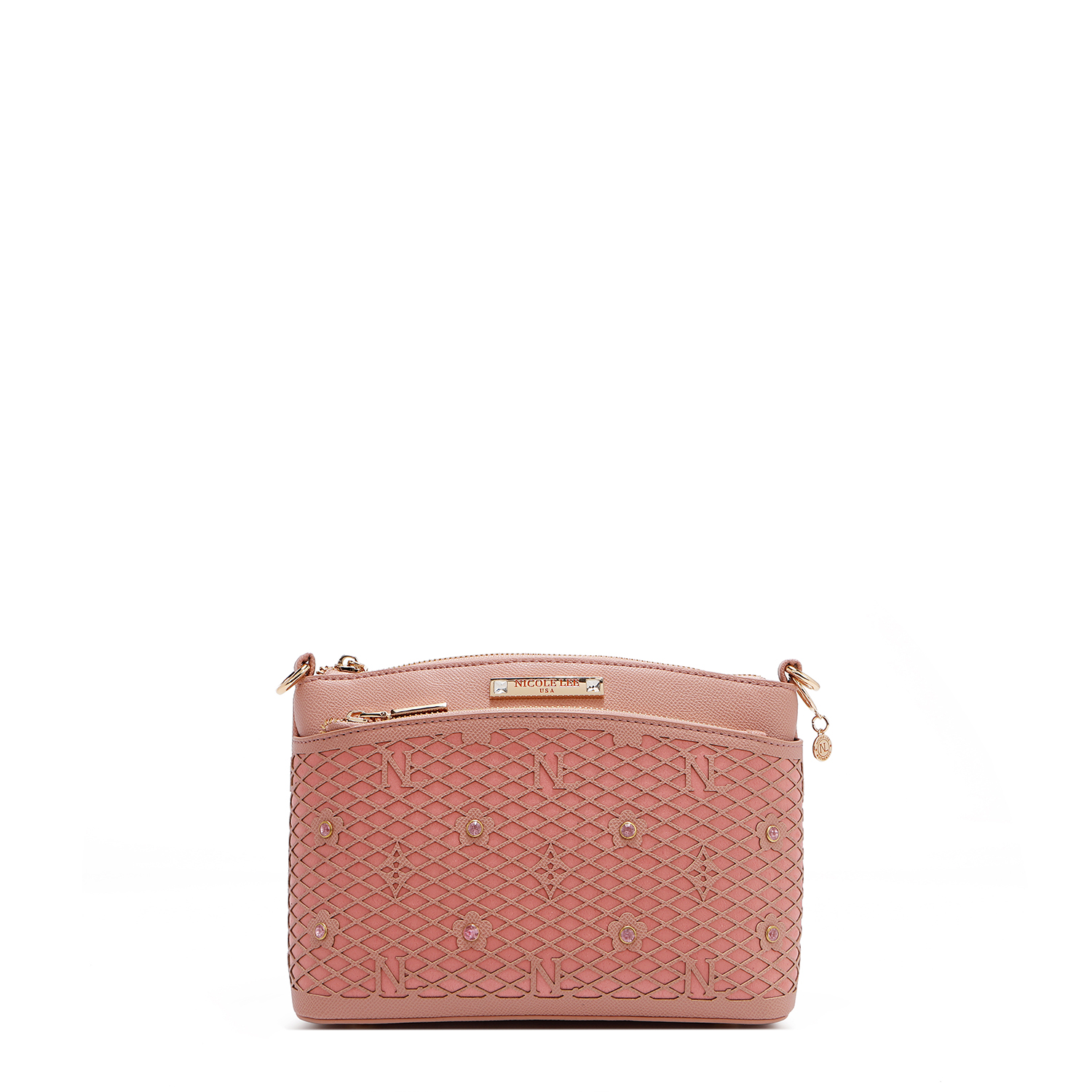 Foto 1 | Bolsa Crossbody De Nicole Lee De Corte Laser Y Pedrería