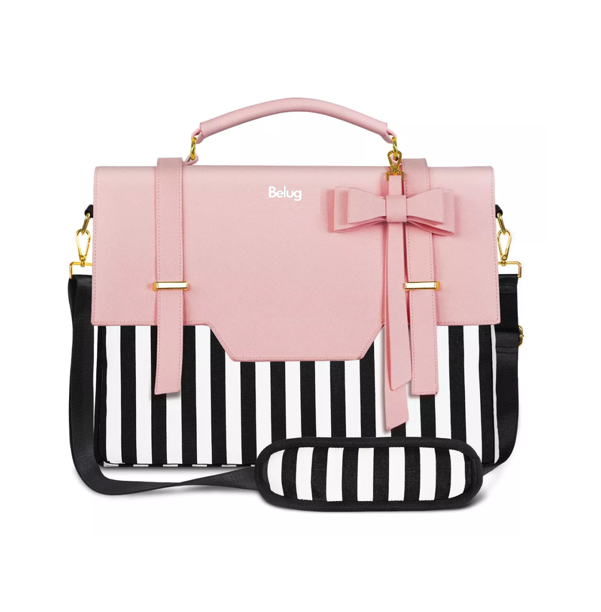 Foto 2 pulgar | Maletín Crossbody Belug Rosa Para Laptop De 15.6''