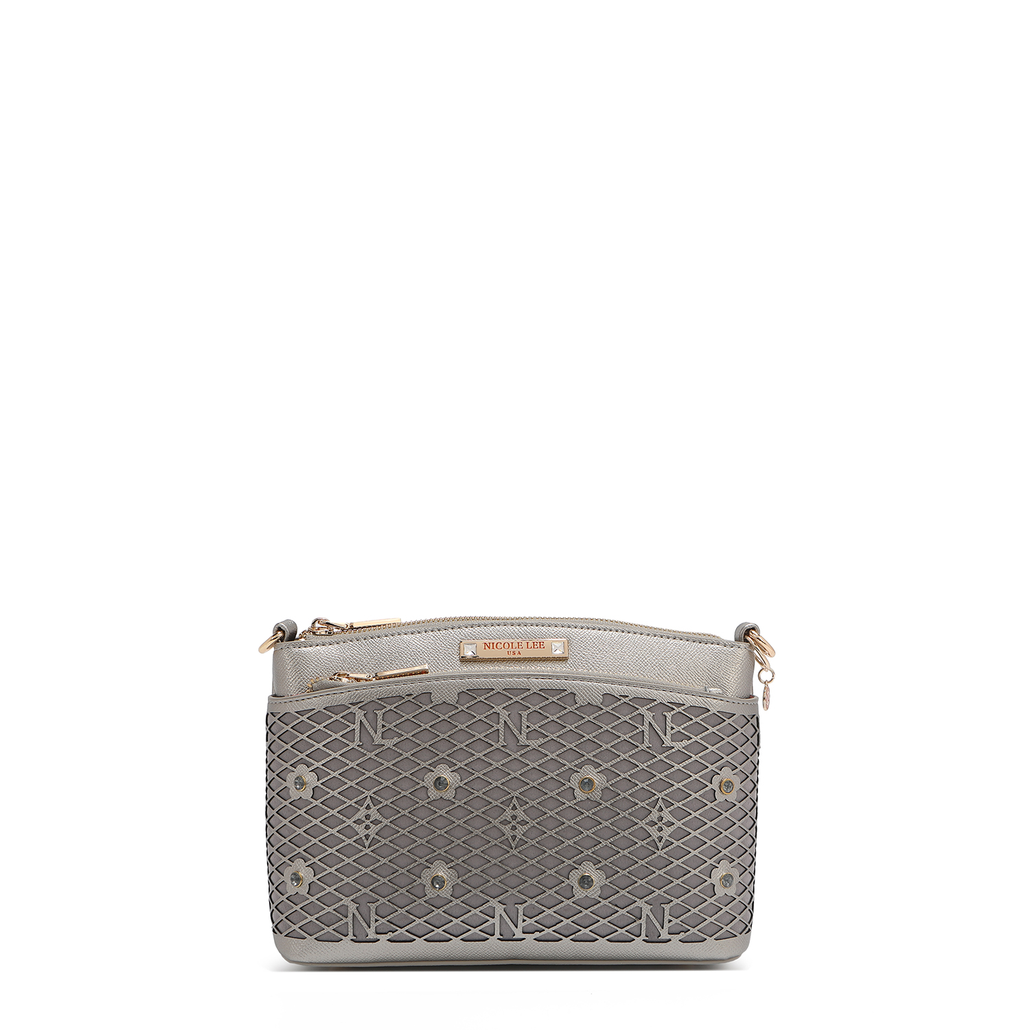 Foto 1 | Bolsa Crossbody De Nicole Lee De Corte Laser Y Pedrería