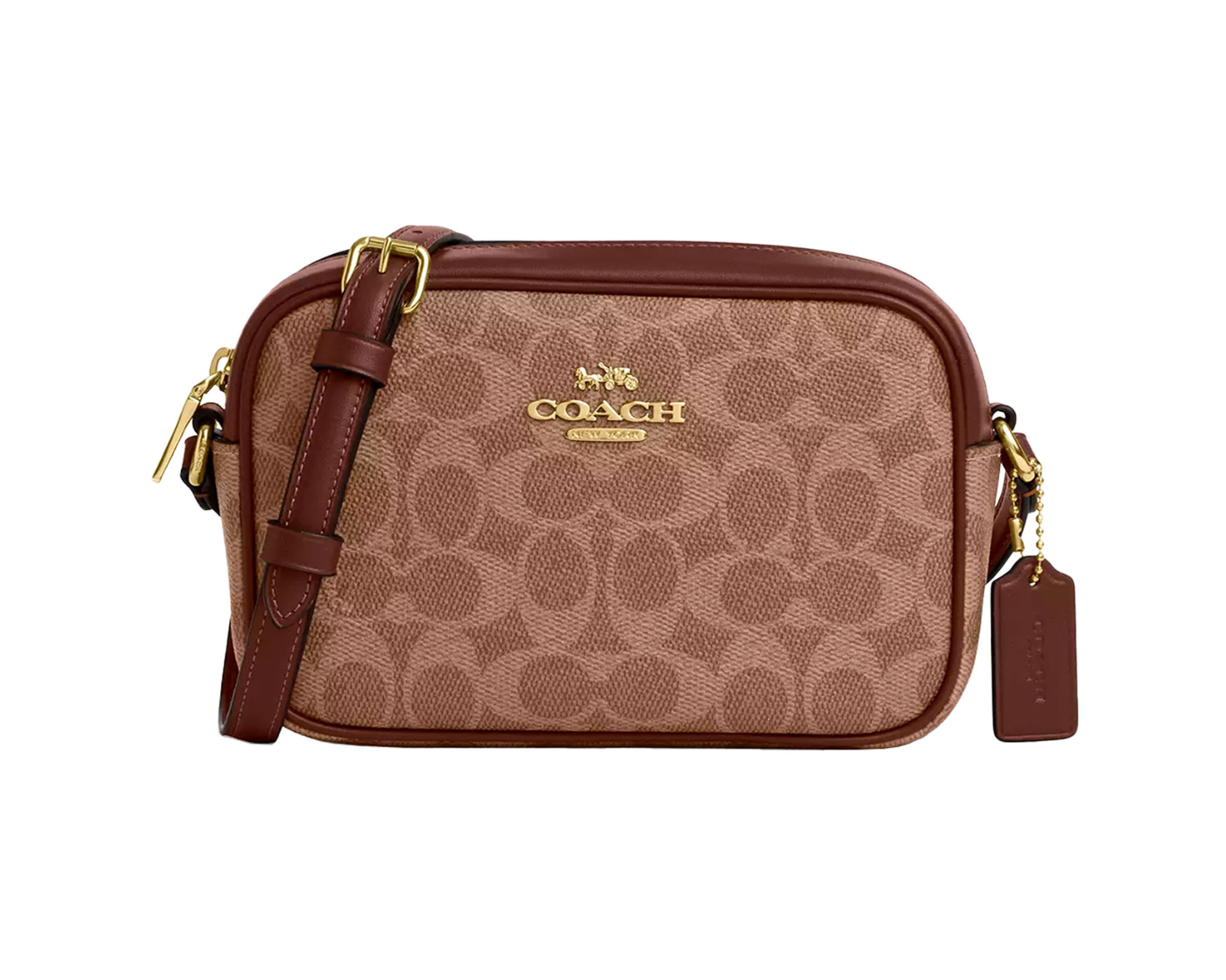 Bolsa Coach Mini Jamie Camera Bag Signature Canvas Cy752 Color Café