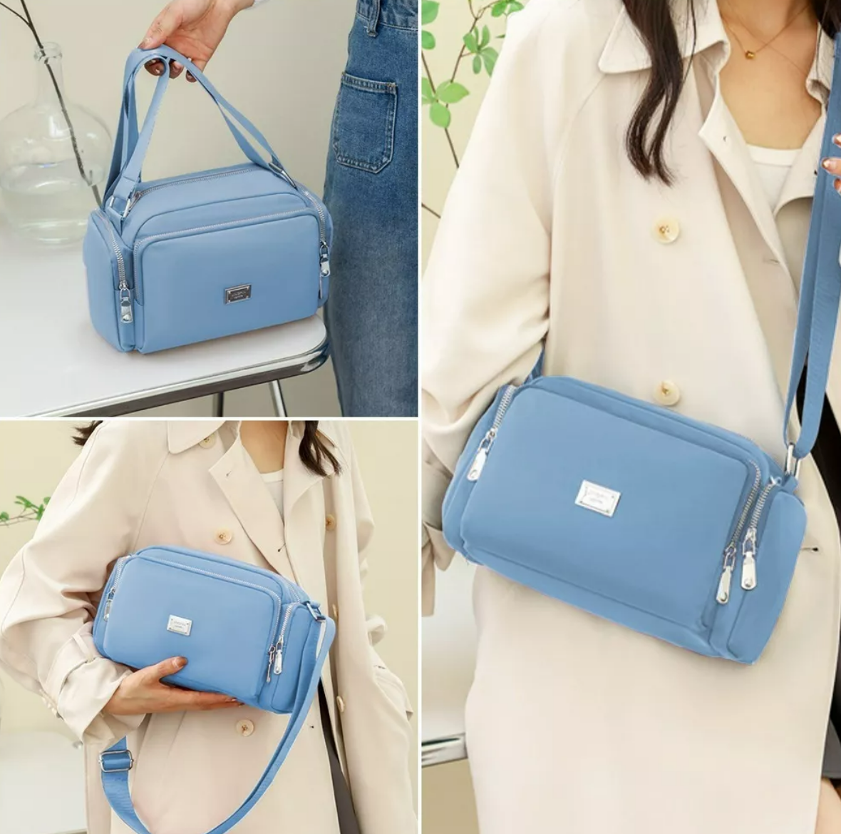 Foto 3 pulgar | Bolsa Bandolera Mujer Moda Dama Crossbody Gran Capacidad Color Celeste Xtellar
