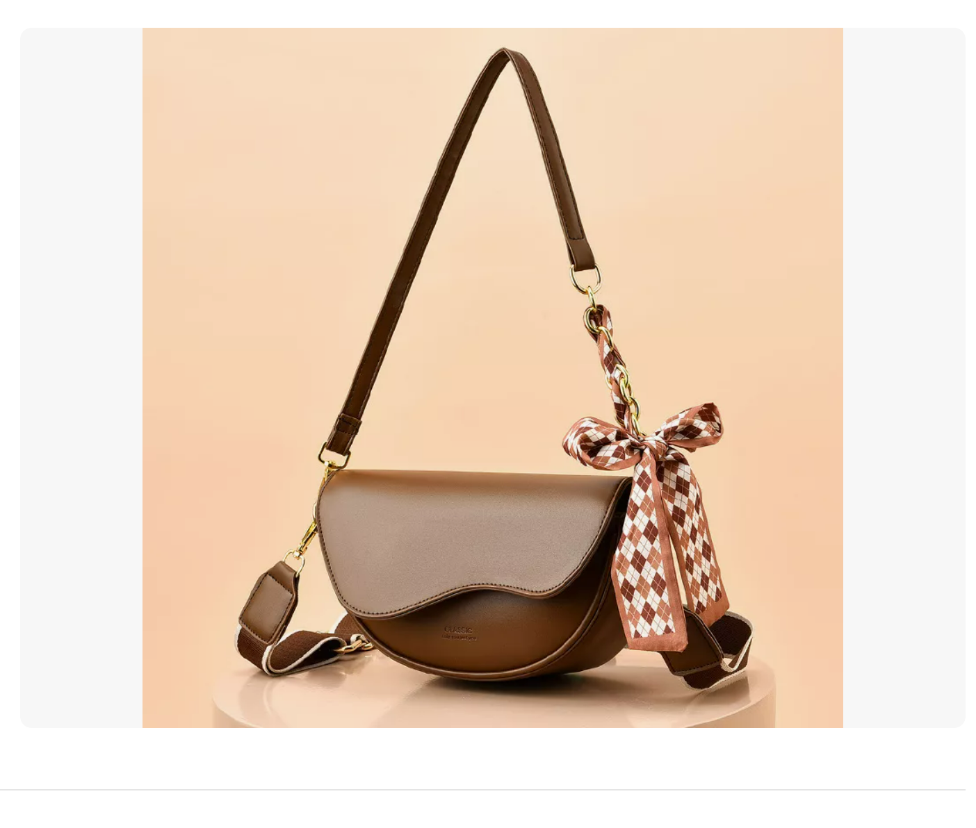 Foto 4 pulgar | Bolsa De Sillín Crossbody Bandolera Moda Vintage Para Dama Marrón Xtellar