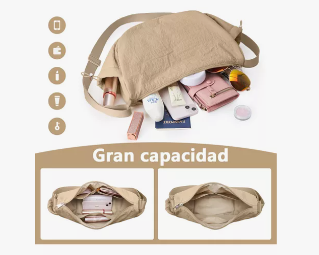 Foto 5 pulgar | Bolso Crossbody Xtellar Color Caqui