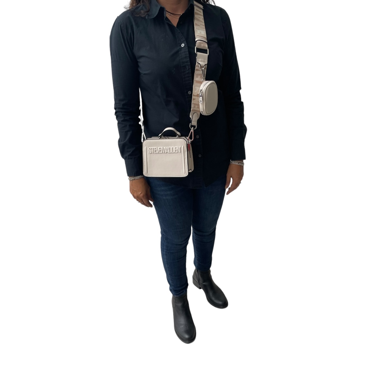 Foto 6 pulgar | Bolsa Para Dama Steve Madden Bevelymm Mini Cream Vanila