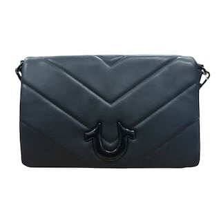 Foto 1 | Bolsa Shoulder True Religion De Piel Color Negra Con Logo Centrado
