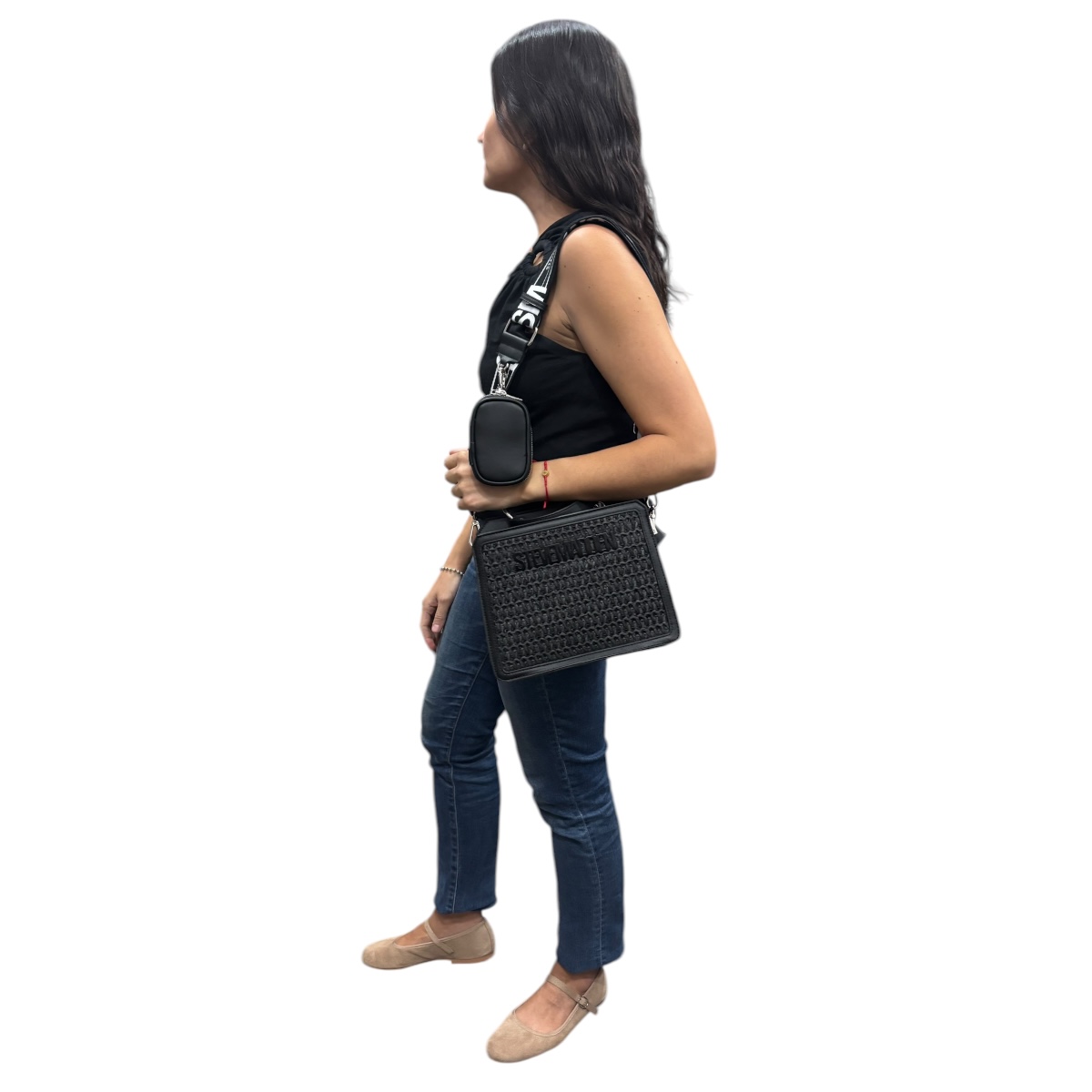 Foto 6 pulgar | Bolsa Shoulder Bevelyn-s Steve Madden Color Negro