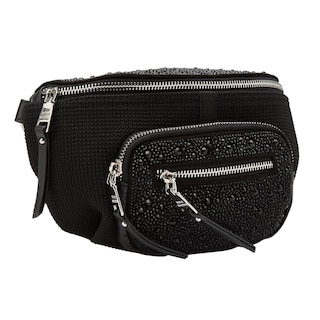 Foto 2 | Bolsa Tipo Canguerea Negra Para Mujer Steve Madden, Elaborado Con Textiles Y Brillantes Decorativos