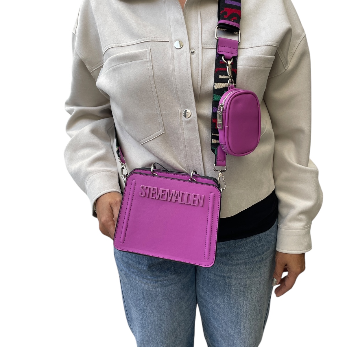 Foto 5 | Bolsa Para Dama Steve Madden Bevelymm Mini Berry