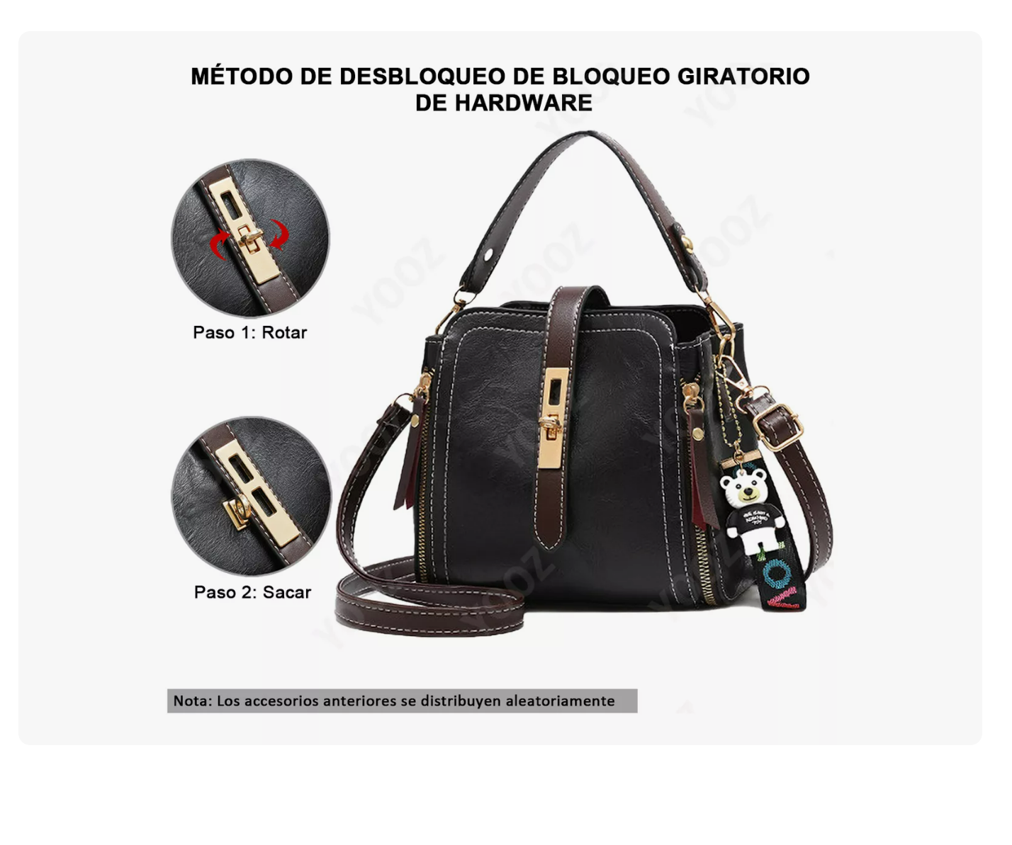 Foto 4 | Bolsa Dama Crossbody Moda Hombro Mano Correa Ajustable Xtellar