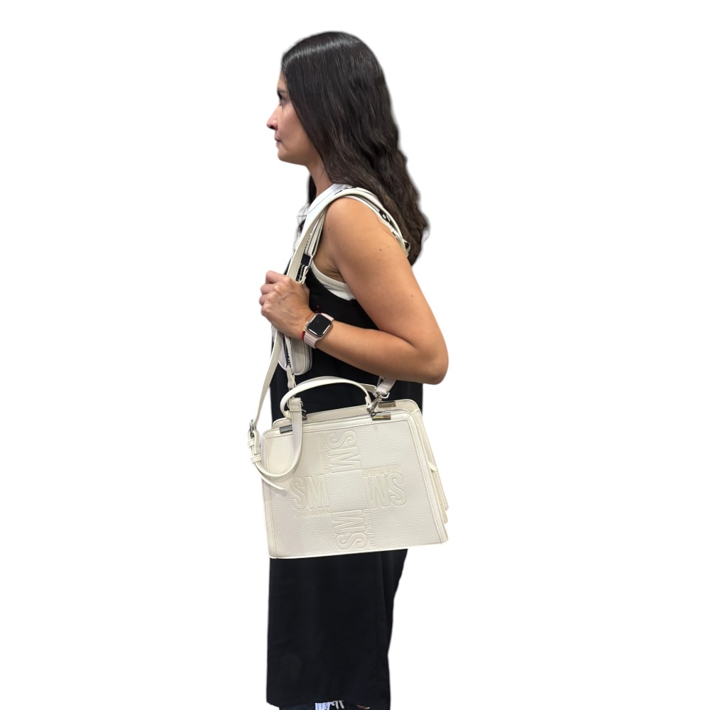 Foto 6 pulgar | Bolsa Shoulder Bmateo Steve Madden Color Vainilla