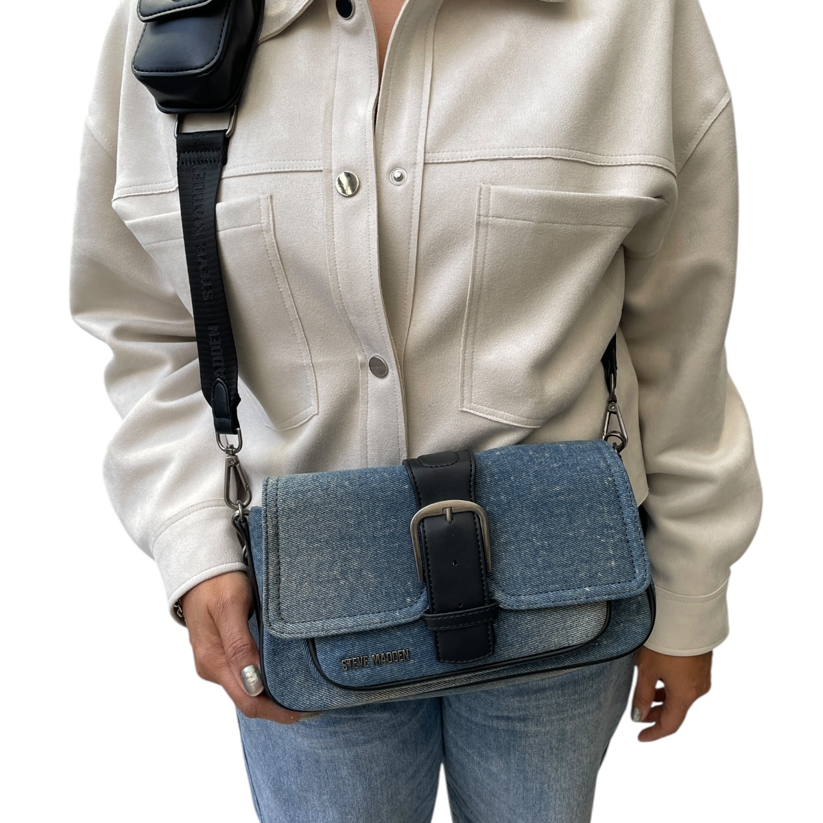 Foto 4 | Bolsa Steve Madden Denim B Charlie para Dama