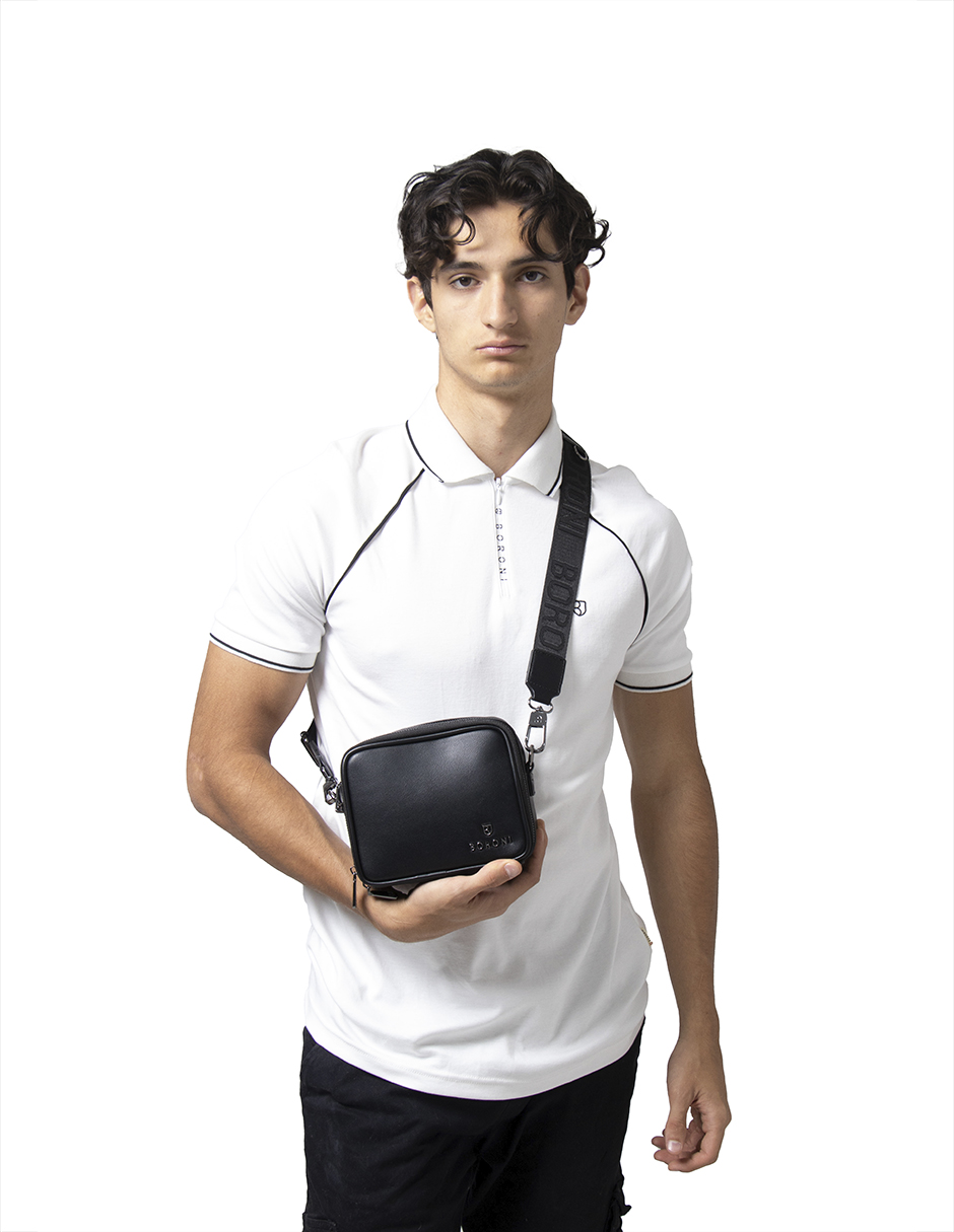 Foto 5 pulgar | Bandolera Crossbody Boroni Negro Correa Ajustable