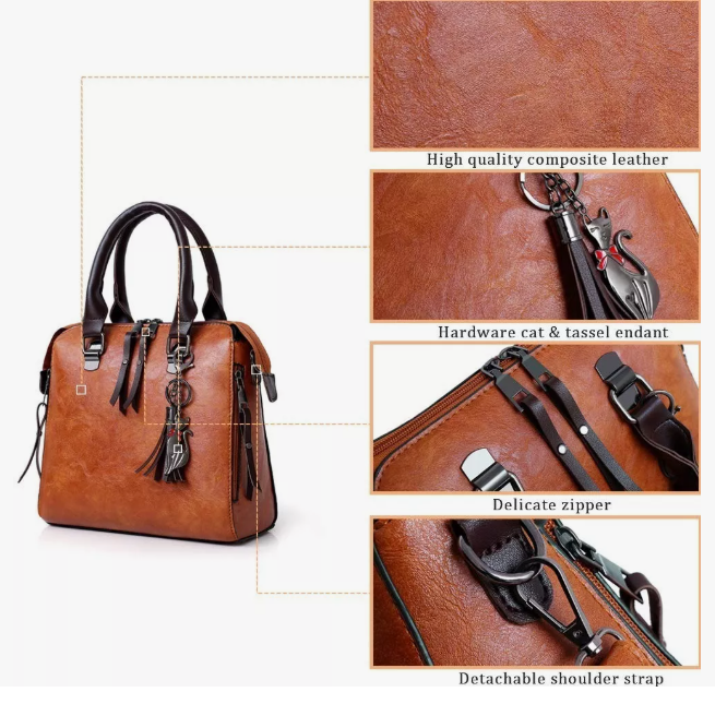Foto 2 | Set 4 Bolsas Mujer Moda Cartera Crossbody Bandolera Tote Pu Xtellar