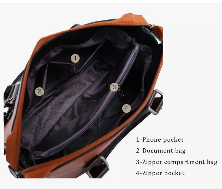 Foto 6 pulgar | Set 4 Bolsas Mujer Moda Cartera Crossbody Bandolera Tote Pu Xtellar