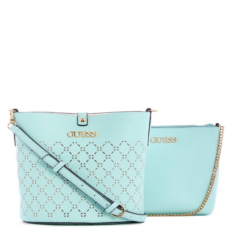 Foto 5 pulgar | Bolsa Doble Crossbody Guess Verde