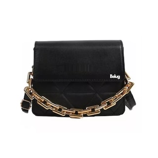 Foto 1 | Bolso De Un Hombro Con Cadena De Metal Belug Negro