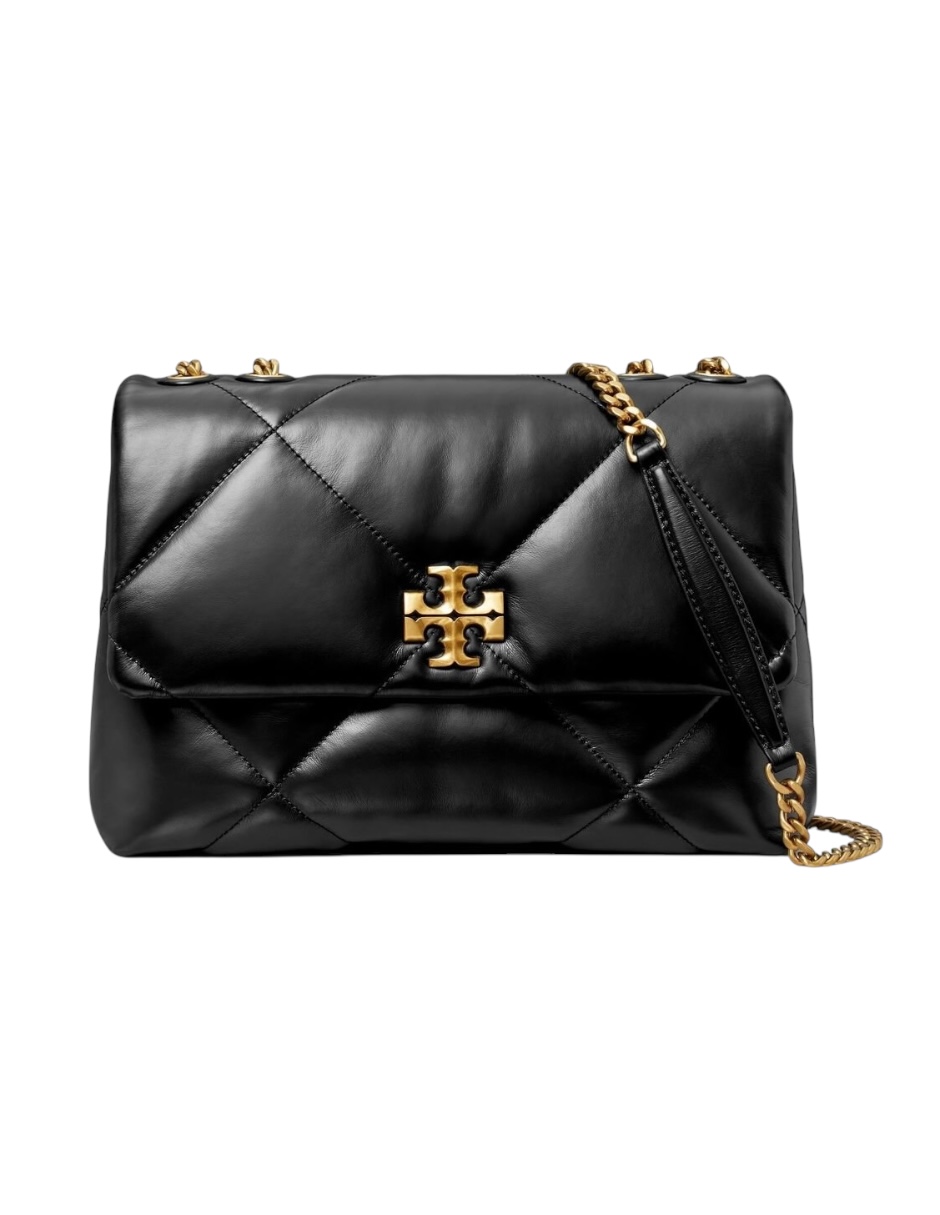 Bolsa Crossbody Tory Burch Color Negro Con Asa Dorada