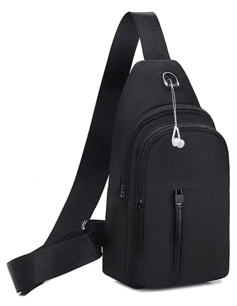 Bolso Xtellar Bandolera Unisex Moderno Con Orificio Para Cable.