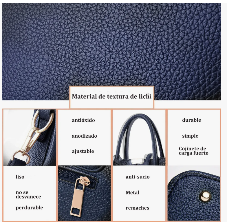 Foto 6 pulgar | Bolso Xtellar Para Impermeable Elegante Negra Dama Viaje Para Laptop Modelo Azul Oscuro