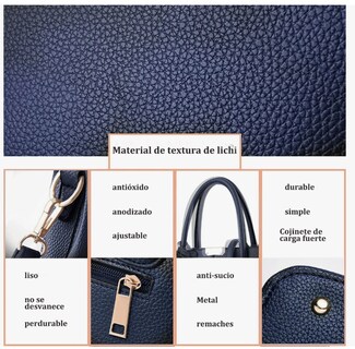 Foto 5 | Bolso Xtellar Para Impermeable Elegante Negra Dama Viaje Para Laptop Modelo Azul Oscuro