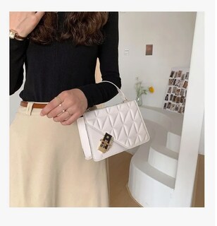 Foto 3 | Bolso Xtellar Bandolera De Un Hombro Con Cadena De Metal Para Mujer Color Blanco