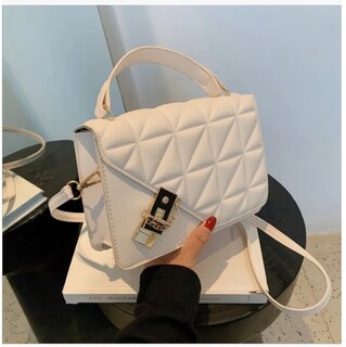 Foto 4 | Bolso Xtellar Bandolera De Un Hombro Con Cadena De Metal Para Mujer Color Blanco