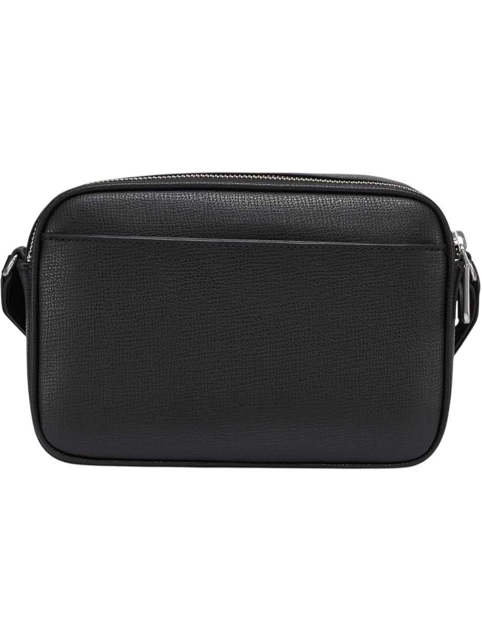 Foto 5 pulgar | Bolsa Crossbody Negra Con Logos Metálicos Y Letras Bordados