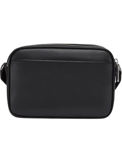 Foto 4 | Bolsa Crossbody Negra Con Logos Metálicos Y Letras Bordados