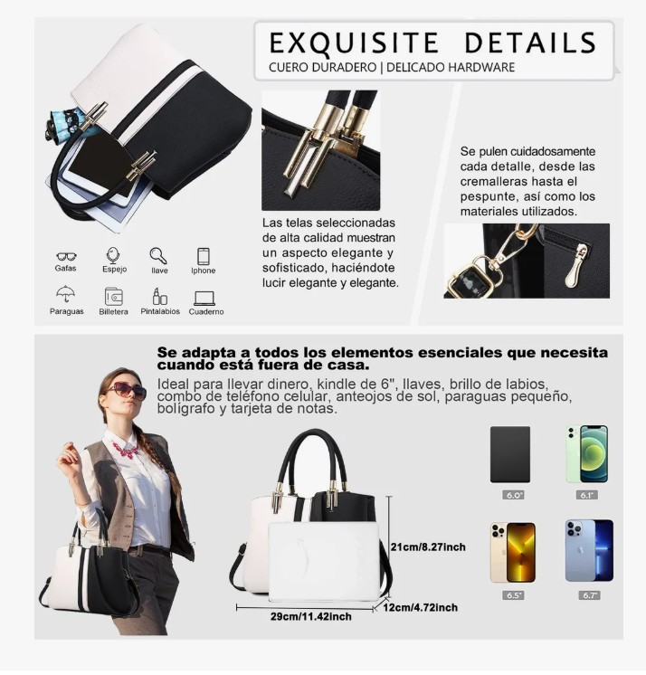 Foto 3 pulgar | Bolso Xtellar Para Impermeable Elegante Negra Dama Viaje Para Laptop
