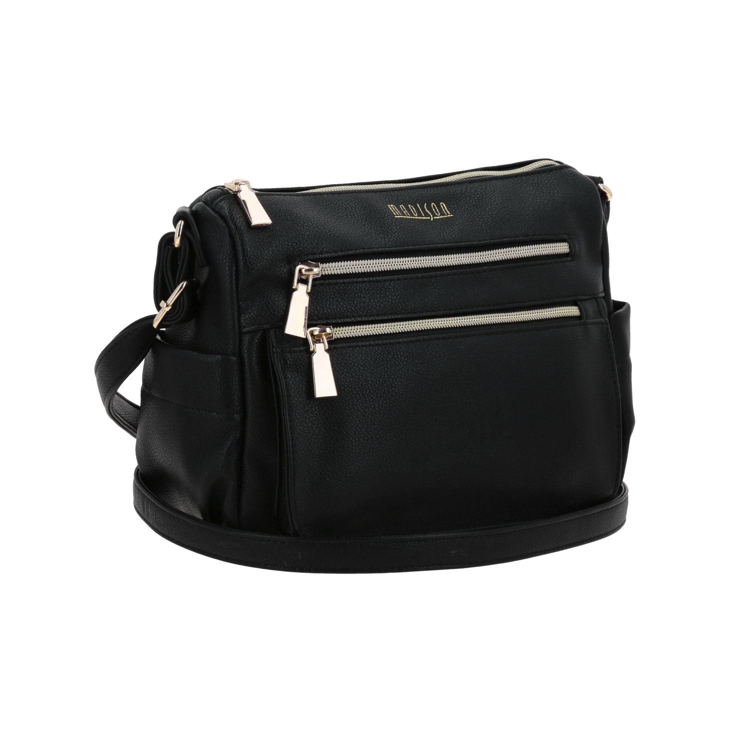 Foto 7 pulgar | Crossbody Negro Madison Floresia