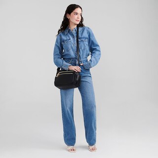 Foto 8 | Crossbody Negro Madison Floresia