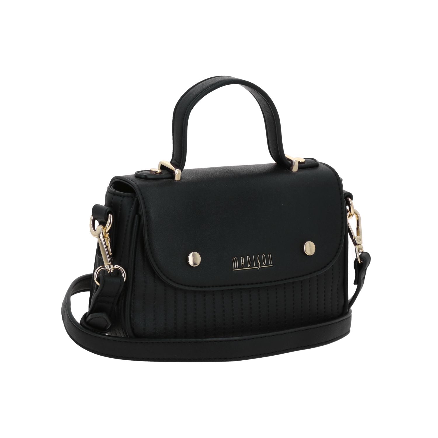 Foto 7 pulgar | Crossbody Negro Madison Lourdes