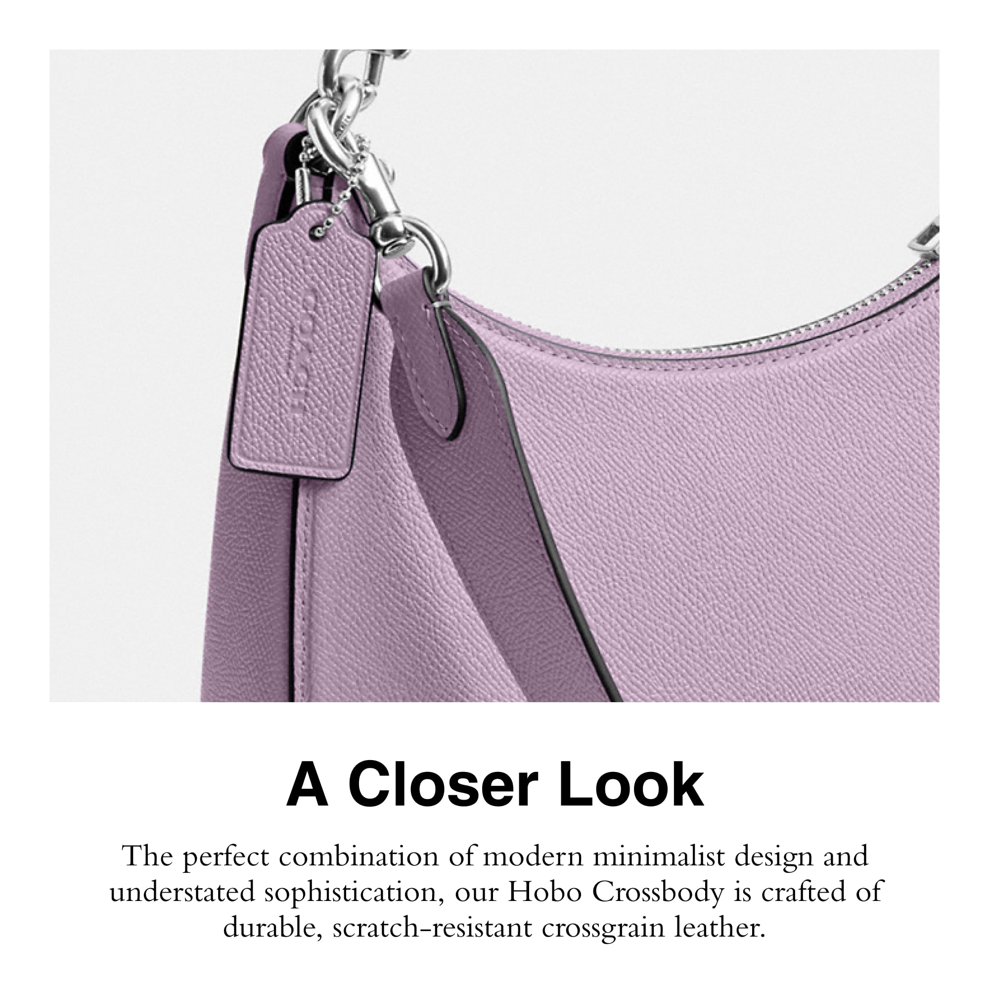 Foto 5 pulgar | Bolso De Mano Coach Hobo Crossbody De Suave Piel Morada - Venta Internacional.