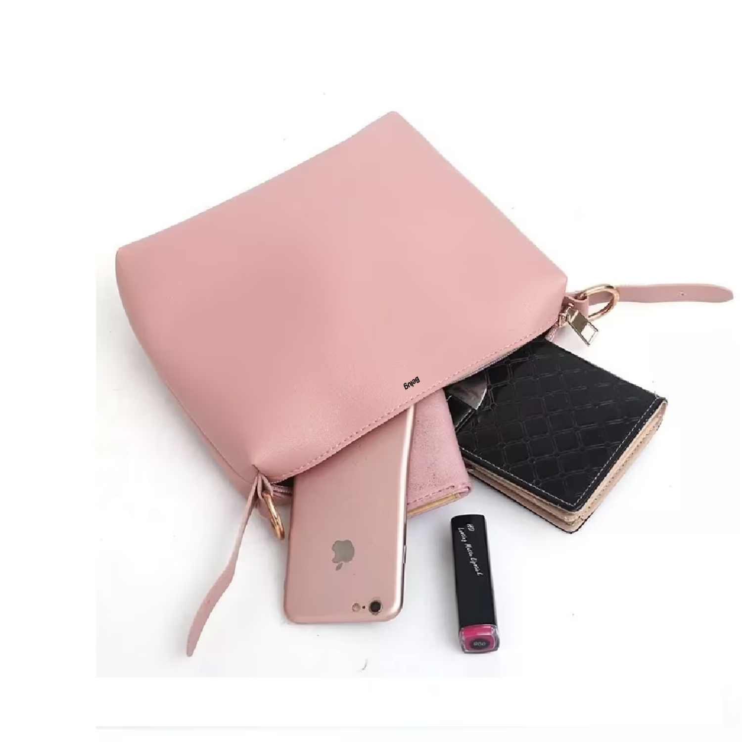 Foto 5 pulgar | Set 3 Bolsas Mujer  Belug Moda Dama Crossbody Cosmetiquera Correa Rosa