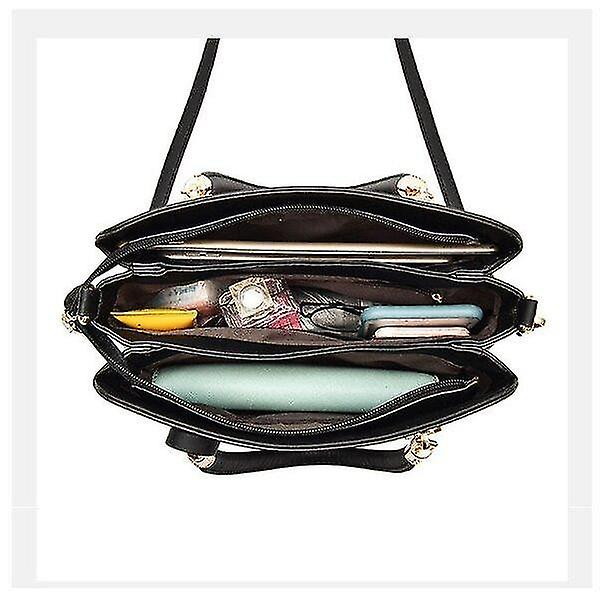 Foto 6 pulgar | Bolso De Mano Huoguo Fashion De Piel Para Mujer De Gran Capacidad Marrón - Venta Internacional.