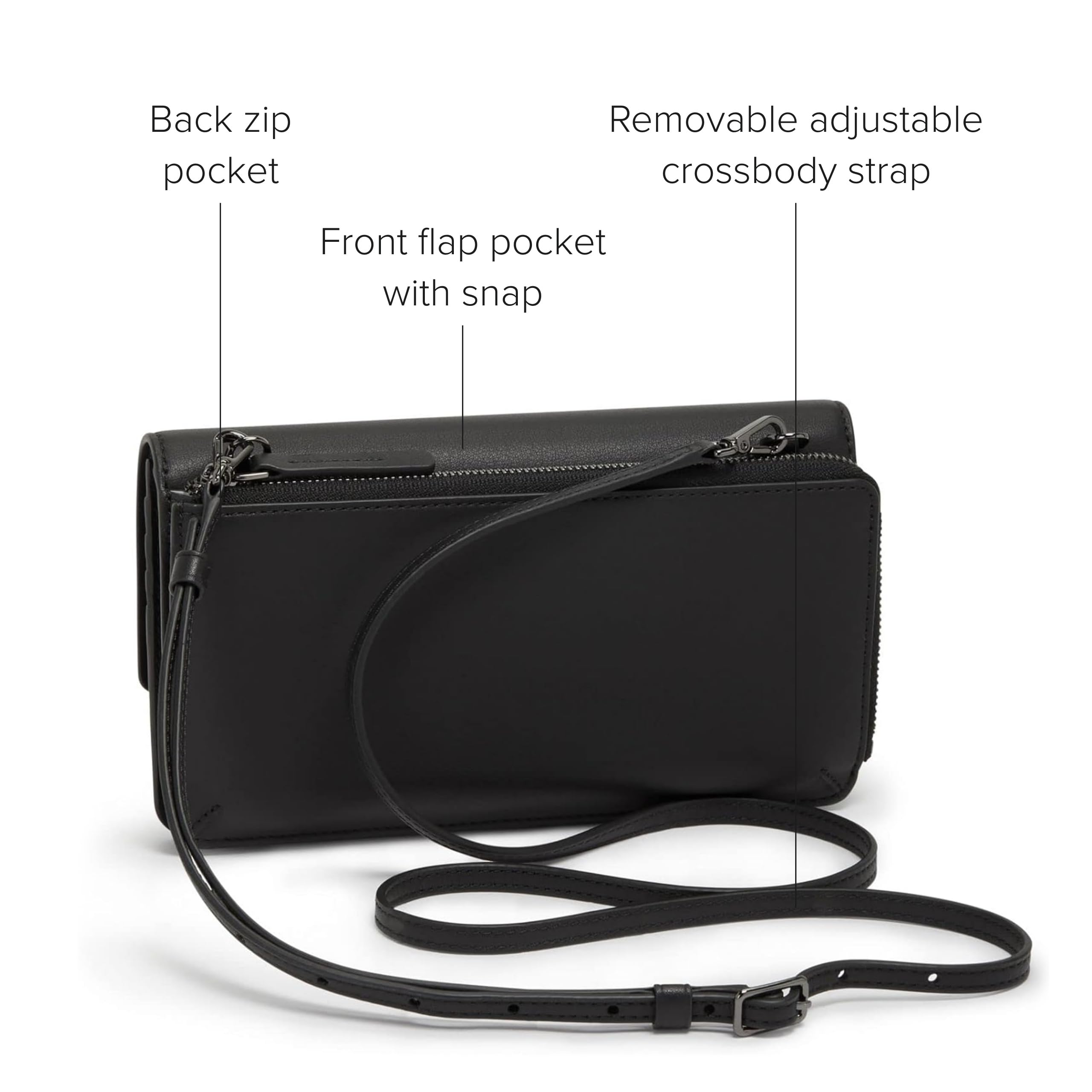 Foto 4 | Bolso Bandolera Tumi Belden Leather Black Para Mujer - Venta Internacional.