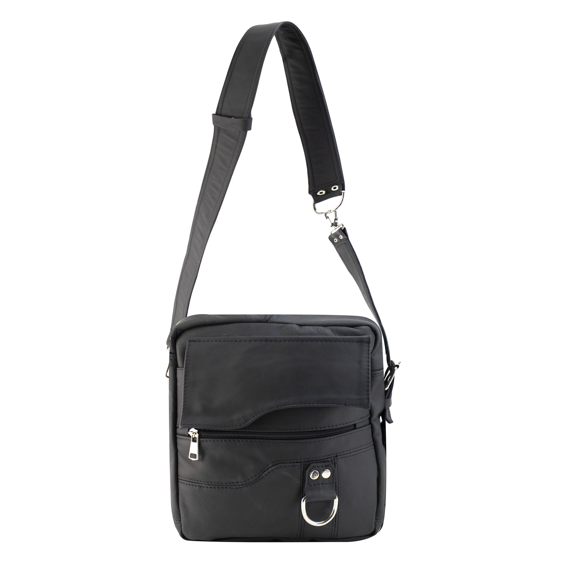 Foto 1 | Mariconera Unisex Negro Piel Piel Roma Nueva Imagen
