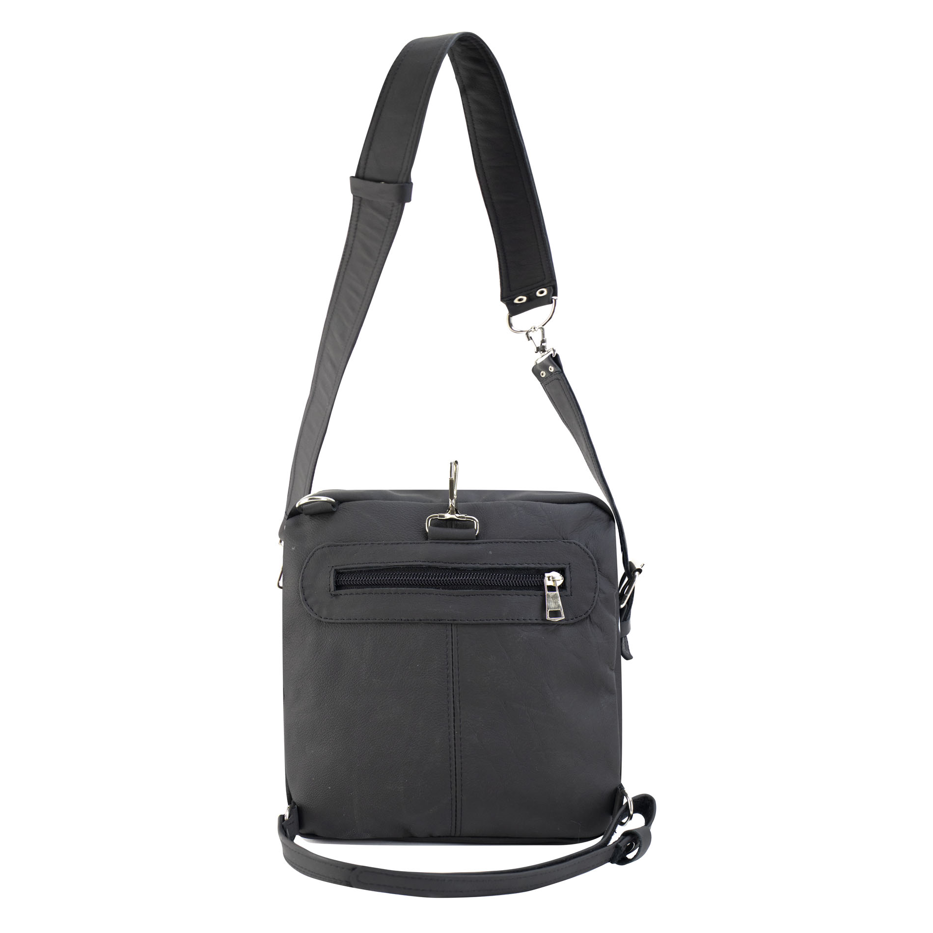 Foto 3 | Mariconera Unisex Negro Piel Piel Roma Nueva Imagen