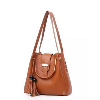 Foto 2 | Set 3 Bolsas Mujer Cartera Borla Moda Eo Safe Imports Esi-19070 Marron