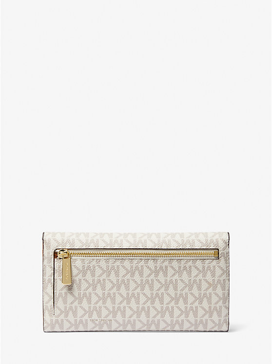 Foto 3 | Monedero Michael Kors Jet Set De Lona Con Logotipo Grande, Tres Pliegues - Venta Internacional.