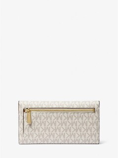Foto 3 | Monedero Michael Kors Jet Set De Lona Con Logotipo Grande, Tres Pliegues - Venta Internacional.