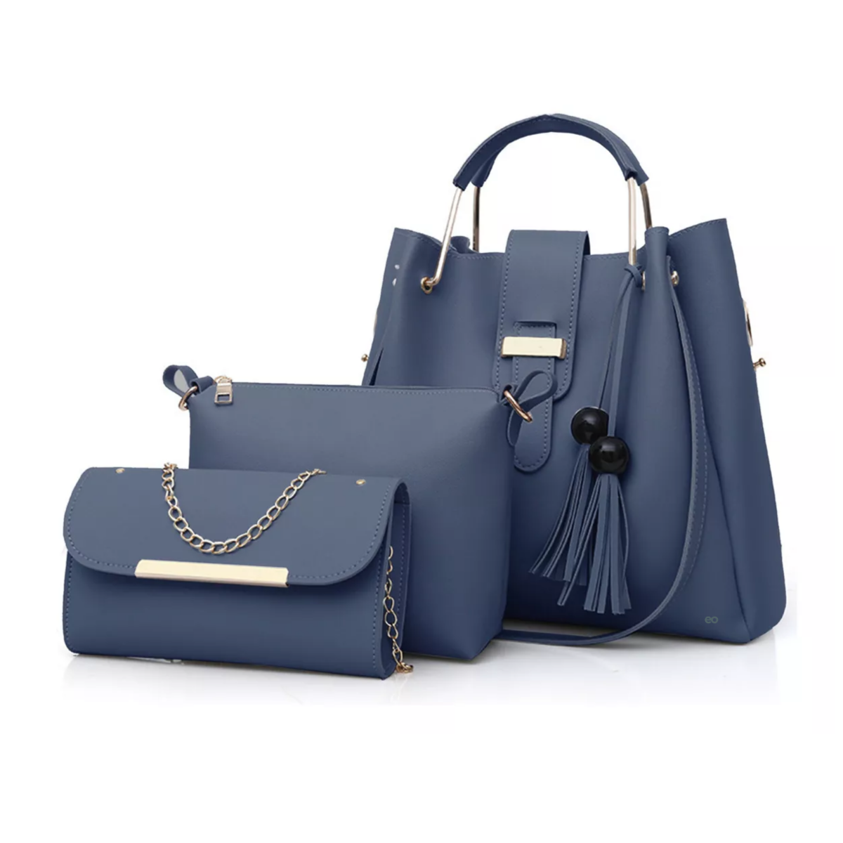 Foto 2 pulgar | Set 3 Bolsas Mujer, Cartera Eo Safe Imports Esi-19068 Azul