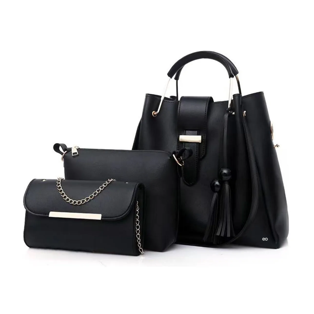 Foto 2 pulgar | Set 3 Bolsas Mujer, Cartera Eo Safe Imports Esi-19071 Negro