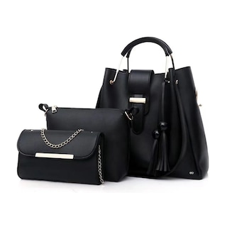 Foto 1 | Set 3 Bolsas Mujer, Cartera Eo Safe Imports Esi-19071 Negro