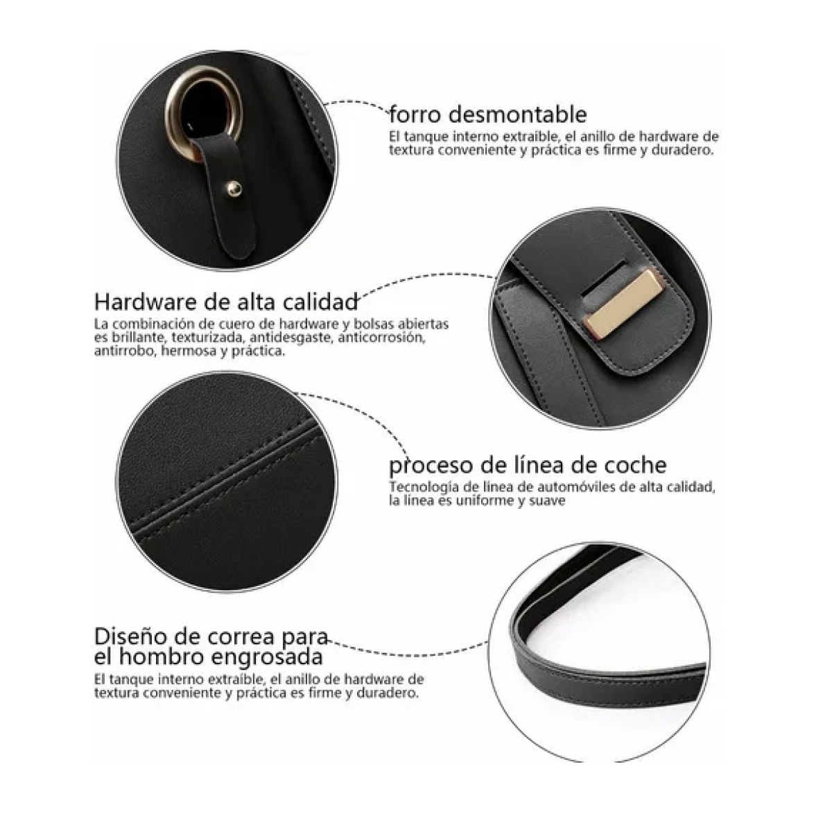Foto 3 pulgar | Set 3 Bolsas Mujer, Cartera Eo Safe Imports Esi-19071 Negro