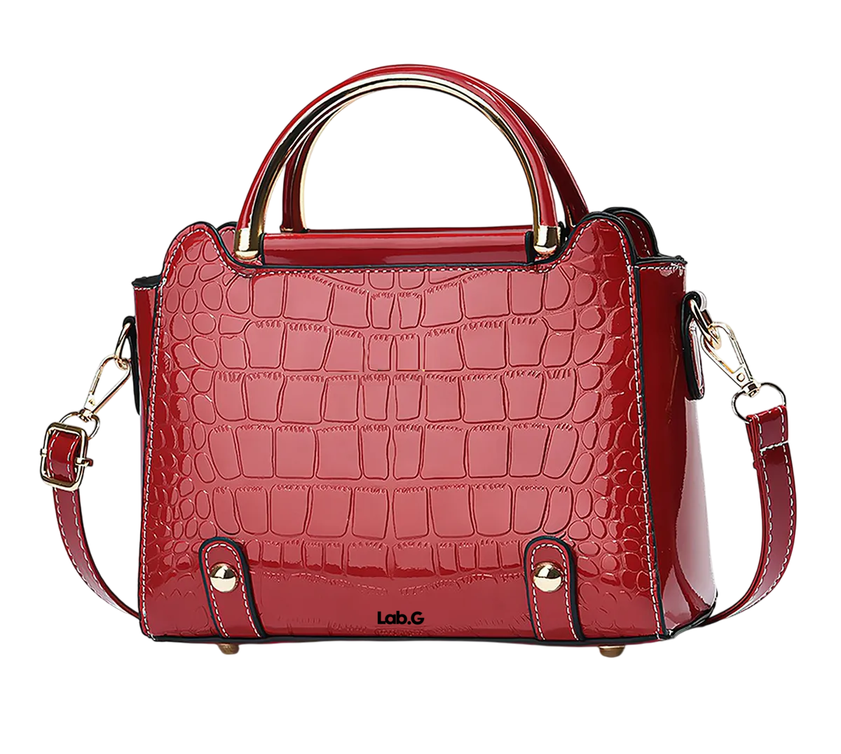 Foto 2 pulgar | Bolsa Bandolera Lab.g Mujer Moda Cartera Crossbody Tote Hombro Rojo