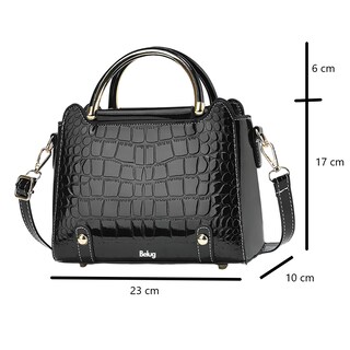 Foto 5 | Bolsa Bandolera Belug Mujer Moda Cartera Crossbody Tote Hombro Negro