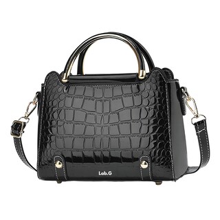 Foto 1 | Bolsa Bandolera Lab.g Mujer Moda Cartera Crossbody Tote Hombro Negro