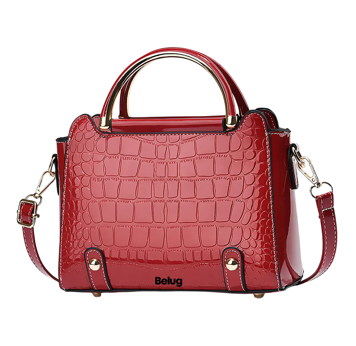 Foto 2 pulgar | Bolsa Bandolera Belug Mujer Moda Cartera Crossbody Tote Hombro Rojo