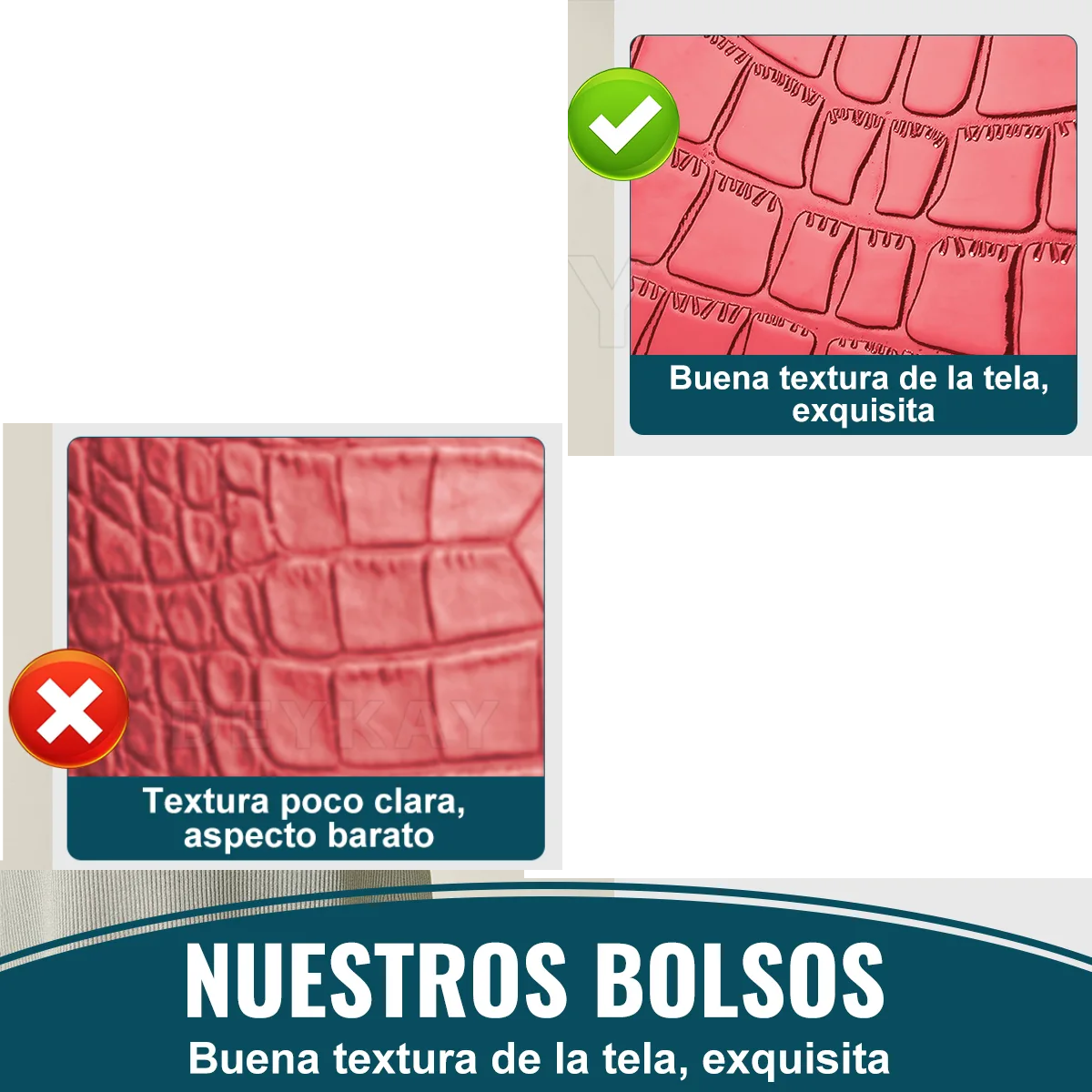 Foto 5 pulgar | Bolsa Bandolera Belug Mujer Moda Cartera Crossbody Tote Hombro Rojo
